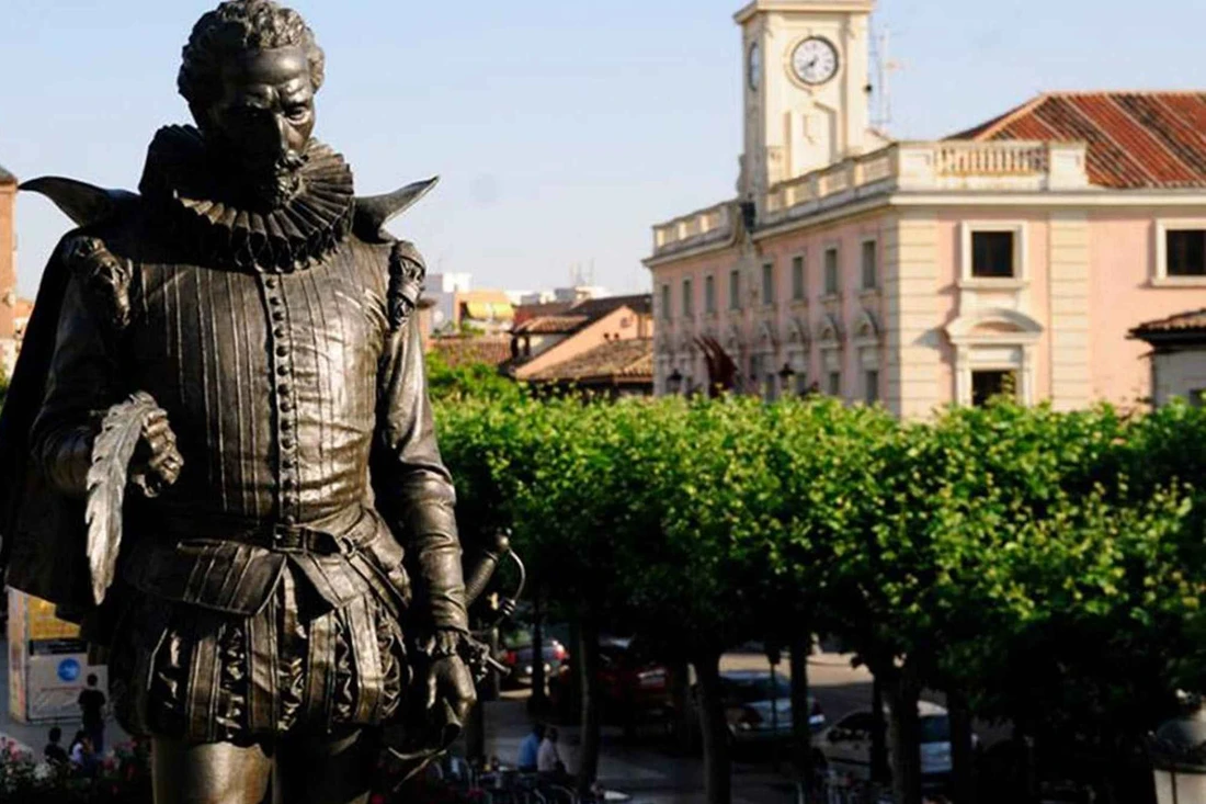 The historic university town of Alcalá de Henares, a museum day trip from Madrid, Spain